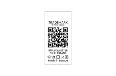 Eticheta de compozitie cu cod QR Model TC-M183 Etichete textile de compozitie Model TC-M183