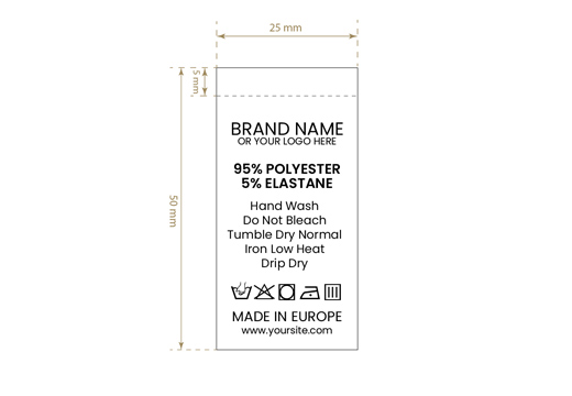 Eticheta de compozitie Model TC-M182
