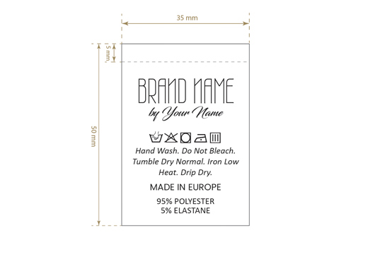 Eticheta de compozitie Model TC-M197