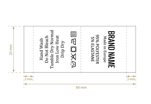 Eticheta de compozitie Model TC-M25