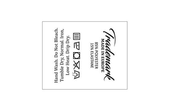 Eticheta de compozitie Model TC-M334