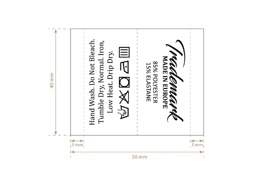 Eticheta de compozitie Model TC-M334