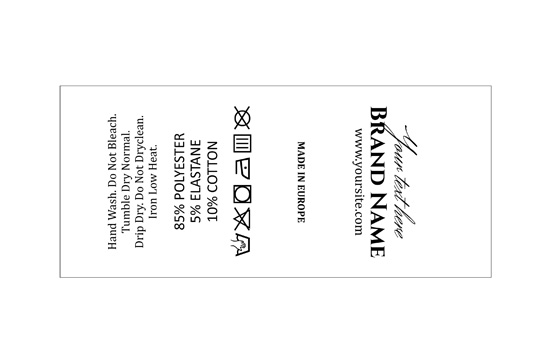 Eticheta de compozitie Model TC-M338