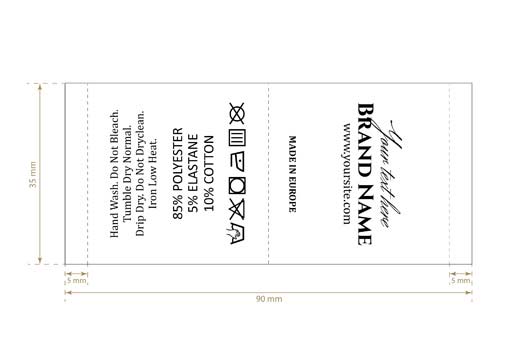 Eticheta de compozitie Model TC-M338