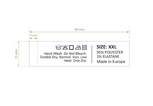 Eticheta de compozitie Model TC-M402
