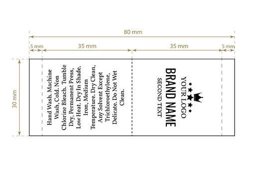 Eticheta textila tesuta Majestic Style Model WL-M40